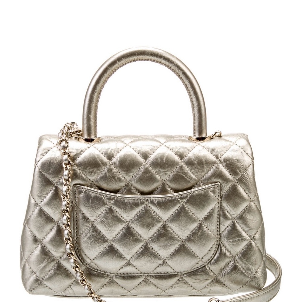 CHANEL Metallic champagne GOLD Mini Bag - Picture 4 of 7